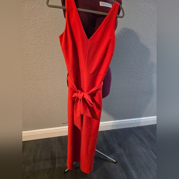 Sam Edelman Chic Red Jumpsuit with Bow Detail. Size 4. NWOT - Picture 4 of 9